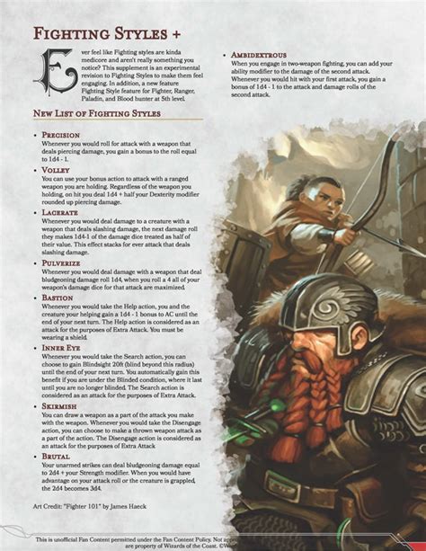 fighter unarmed fighting style 5e